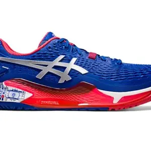 ASICS Mens Gel-Resolution 9 Limited Edition Blue/Pure Silver Tennis Shoe - 6 UK (1041A443.400)