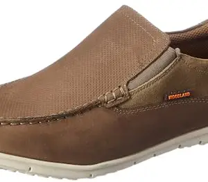 Woodland Men's Khaki Leather Casual Shoes-7 UK (41EU) (OGCC 4310022)