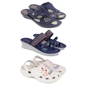 Women's Comfortable Sandal,Casual Lightweight Sandal for Everyday Wear | (COMBO-3)-1973-1947-O10-5-EURO-36