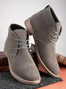 WOAKERS Rama Ram Enterprises Men's Synthetic Leather Comfortable and Stylish Casual Shoes (Grey, 10) (WIXC007)