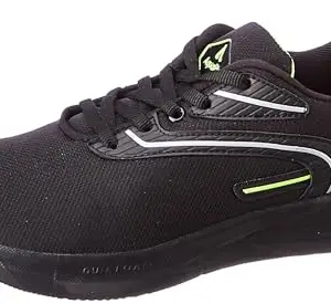 Aqualite Men Justin Shoes, Black/S.Green, 6 UK/India