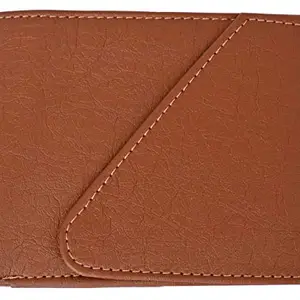 Sunshopping Men's Black Synthetic Leather Wallet (Tan)
