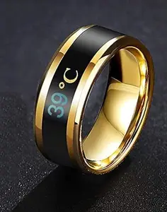 Women Smart Temperature Ring Gold (IR789) B_Temperature Ring Gold (Size 18) M2_IR789