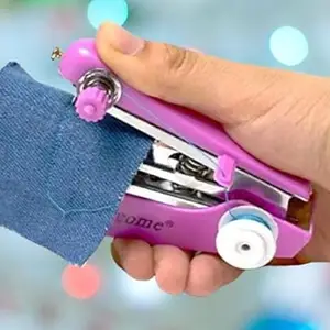 Mini Manual Stapler Style Hand Sewing Machine Craft, Clothes Stitch Handheld Cordless, Travel Use Convenience Cordlesssewing machine.