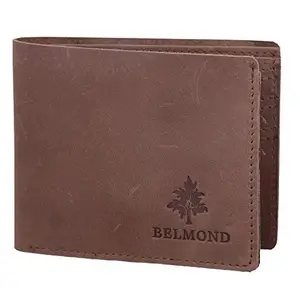 THE STAGROS Belmond Brown Single Fold Leather Wallet