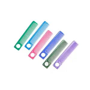 Zodiac Hair Combs, 6 Pack, Multi-Colour, with Hole pocket