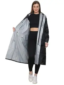YOUTH RIDE Woman's Waterproof Tapping Raincoat Jacket,Carrying Pouch In Small Size