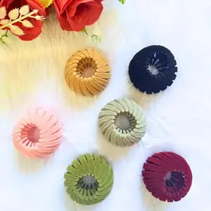 LATAKARI Velvet Bun Maker & Ponytail Holder Claw Clip – Easy Hair Styling Tool for Women & Girls | Soft, Non-Slip, Multicolour Hair Accessories – Pack of 3