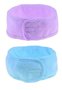 THE GRAND Elasticized Washable Facial Headband For Facial And Spa Bleach Time Use For Girls And Women (Set of 2) Pack Of 1