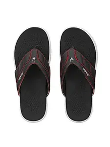 Hirolas® CLOUDWALK Ultra-Soft Water Resistant Flip Flops for Men - Black/Red