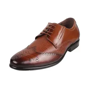 Mochi Men Tan Formal Leather Brogue UK/9 Eu/43 (19-129)