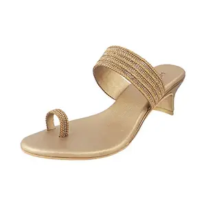 Metro Women's Gold Fashion Sandals-3 UK (36 EU) (35-3096)