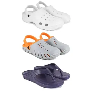 DRACKFOOT Men's Sandals | Lightweight Wear| Stylish & Easy to Wear For Men'S GR-SAN-(3-COMBO)-3122-3150-3153-7