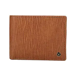 Van Heusen Leather Mens Formal Wear Three Fold Wallet (Orange,Frsz)