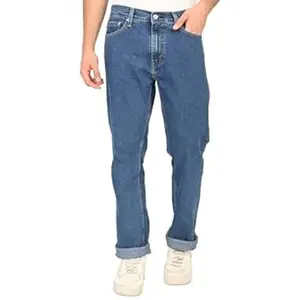 Levi's Men's 513 Mid Indigo Straight Fit Mid-Rise Jeans
