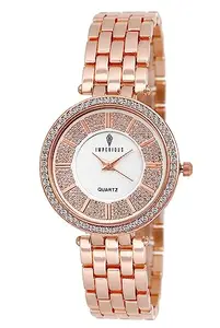 IMPERIOUS - THE ROYAL WAY Imperious Wrist Watches for Women – Branded Analogue Ladies Wrist Watch with Round Dial | Splash Resistant Watches for Girls, Stylish Hand Accessories for Ladies (Gold)