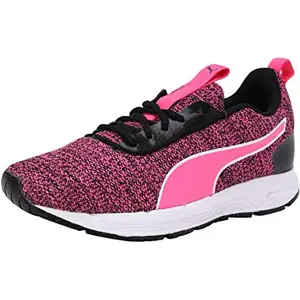 Puma Womens Progression Pro WN's Black-Knockout Pink White Running Shoe - 4 UK (19288302)