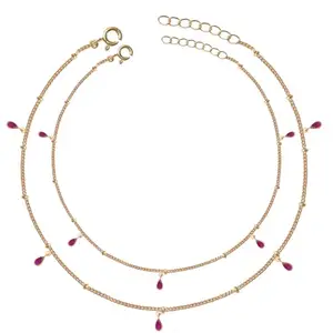 Unniyarcha Petals Motif Silver 92.5 Anklet for Women - Pure 925 Sterling Silver Jewelry with Certificate of Authenticity.