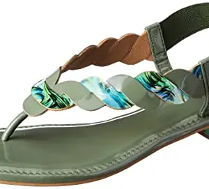Inc.5 Flat T-strap Fashion Sandal For Women_990102_GREEN_3_UK