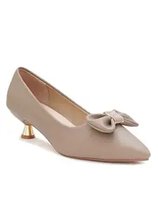 SHERRIF Shoes Khaki Kitten Solid Pumps Heels