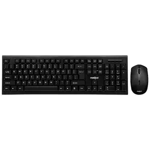 FRONTECH Wireless Keyboard and Mouse Combo | Membrane Keys with Retractable Stands | USB Plug & Play | Ergonomic & Comfortable Design | 1 Year Warranty (KB-0026, Black)