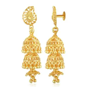 VFJ VIGHNAHARTA FASHION JEWELLERY Vighnaharta Beautiful Gold Plated Jhumki Earring for Women and Girls[VFJ2383ERG]