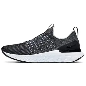 Nike React Phantom Run Flyknit 2 Women's Road Running Shoes (CJ0280-002, Black/White), Black/White, 9.5