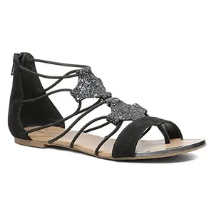 Call It Spring Women Landris Black Nubuck Fashion Sandals-4 UK/India (37 EU)(6.5US) (LANDRIS93)