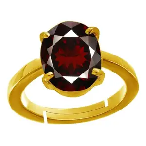 DAURAYA GEMS 8.25 Ratti 7.49 Carat A+ Quality Natural Gemstone Gomed Stone Gold Ring for Women's and Men's(GGTL Lab Certified)