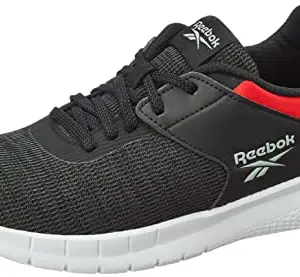 REEBOK Men Synthetic/Textile Genesis Runner M Running Shoes Black/Vector RED UK-9