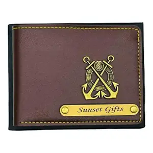 NAVYA ROYAL ART Customized Wallet Gifts for Men Leather Wallet for Men and Boys - Personalized Wallet with Name & Charm Purse - Brown