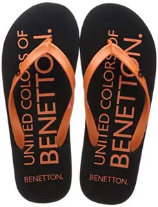 United Colors of Benetton Men Black Flip-Flops-8 UK (42 EU) (20P8CFFPM502I)
