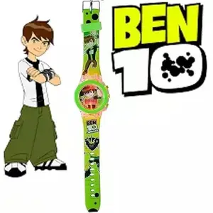 Super Hero Ben 10 Watch for Kids. 7 Color Changeable Light Watch for Kids Disco Glowing Watch for 3 to 12 Year Kids Gift (Pack of 1) (Ben 10 Watch)