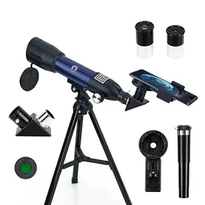 Cezo Telescope for Kids & Adults, 50mm Aperture Astronomical Refractor Telescope for Astronomy Beginners (18X-28.8X), 360mm Portable Scope with Tripod Stand and Mobile Holder (50-MM)