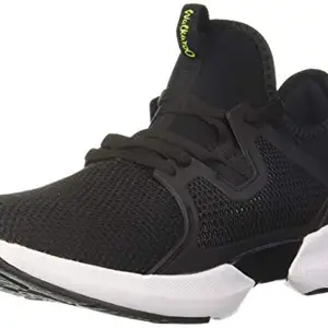 Walkaroo Men's Mesh Black Green Running Shoes - 7 UK (WS9025)