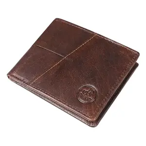 PIRASO Men Casual Genuine Leather Wallet 4105 (Brown)