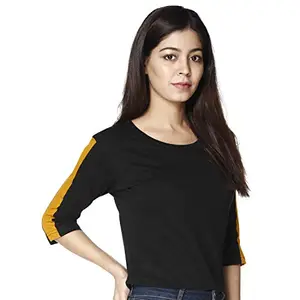 Viral Trend Women's T-Shirt (VT_BLK_3/4_XL_Black_X-Large)