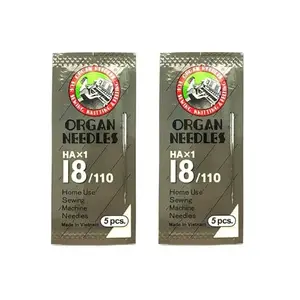 Original Organ Art & Craft Machine Needles, 2 Pack of 5 Needles Each (by GLB) (HA-18)
