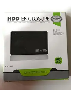 Premium 2.5 Inch SATA HDD Enclosure, USB 3.0, Tool-Free Installation, Plug & Play, Black