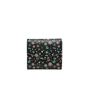 Chumbak Teal Latina Tropical Mini Wallet - Black
