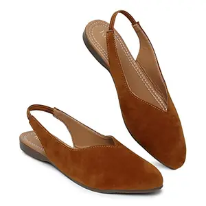 Shoestail Women Casual flats | Fashion Flats (Brown, numeric_5)
