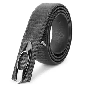Kastner Men's Formal and Casual Pin Closer PU Leather Belt with Textured Design and Buckle