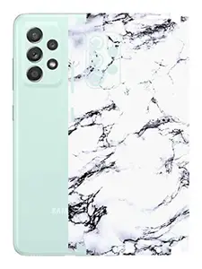 AtOdds - Samsung Galaxy A52s Mobile Back Skin Rear Screen Guard Protector Film Wrap with Camera Protector (Coverage - Back+Camera+Sides) (Marble)