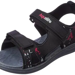 Aqualite Women ANGEL-101 Sandal, Black, 7 UK/India