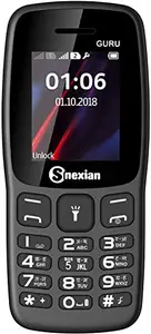 Snexian All-New Guru 106 Dual Sim |Keypad Mobile| with 1.8" Display | Voice Changer | Auto Call Recording | Long Lasting Battery | Wireless FM | Digital Camera | Feature Phone | Torch | Black price in India.