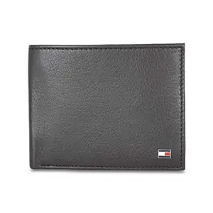 Tommy Hilfiger Remington Plus Leather Global Coin Wallet for Men - Brown, 4 Card Slots