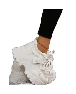 FF World Fashion World Casual Girls Loafers White Chain Detailed Comfort | Style 132 | IND - 7 FFW_2112 SSWE