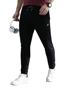 CROCODILE Men Solid Ankle Length Joggers | Single Jersey Cotton | Drawstring Waist | 3 Pockets