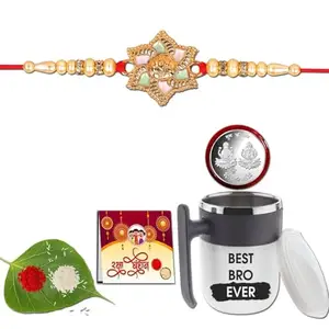 Anshri Rakhi with Mug, Rakhi for Brother, Rakhi Combo,Rakhi with Gift Mug,Rakhi Set,Degine Mug 0056