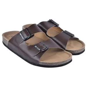 DR PLUS Men's Lightweight Padded Dailywear Casual Footwear/Slipper/Chappal/Sandals-(BRX-801_Brown_8)